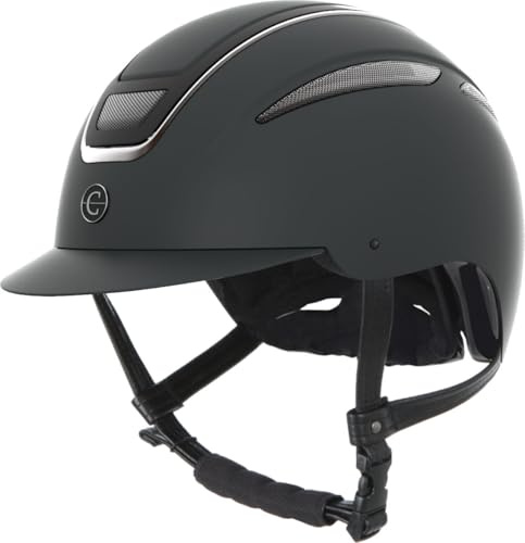 Covalliero Reithelm Elite, Damen Reithelm, Optimale Belüftung, Kunstlederriemen, Herausnehmbares Innenfutter, ABS Hartschale