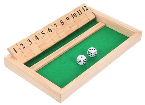 Gogogmee Shut The Kasten Spiel Brettspiel für Familien Würfel Brettspiel mit 1-6 Tischspiel für Abende und Riegel