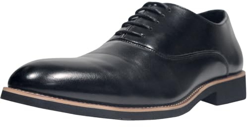 zpllsbratos Chaussure Ville Richelieu en PU Cuir Homme Oxfords Derby | Bureau Mariage Soirée Costume Habillées Confortable Noir Marron EU 40-48