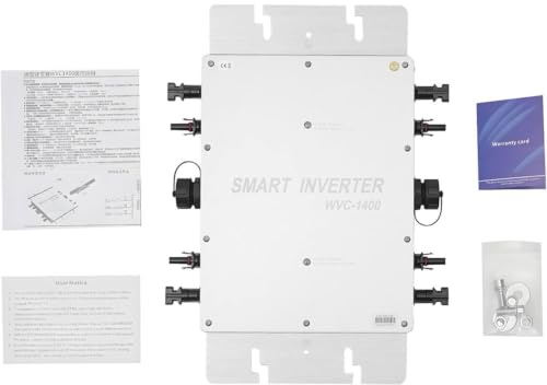 Micro-onduleur Solaire, Micro-onduleur PV étanche IP65, for 2 Panneaux solaires, avec Surveillance Mobile WiFi(700W)