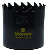 Starrett Tungsten Carbide Tipped Hole Saw - CT178 Deep Cut Holesaw Cutter - for Wood Suspended Flooring Reinforced Concrete & Fibreglass - 48MM