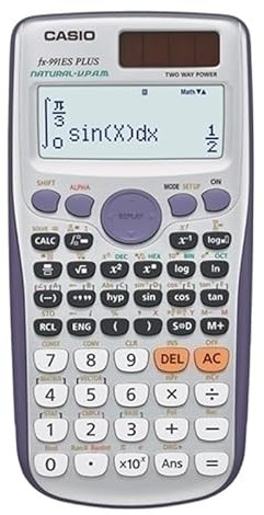 Casio FX-991ES PLUS - Calculadora científica (417 funciones, 15 + 10 + 2 dígitos, pantalla Natural), color gris