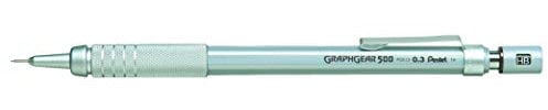 Pentel GraphGear500 PG513 Druckbleistift mit Metall-Griffzone, 0.3 mm, Härtegrad HB (1 Stück)