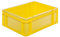 Euro-Transport-Stapelbox/Lagerbehälter, gelb, 400x300x145 mm (LxBxH), Wände u. Boden geschlossen