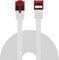 BIGtec Ethernet LAN Kabel 10m flexibles flaches Netzwerkkabel Patchkabel weiß flachband Cable Gigabit DSL ISDN Flachbandkabel Verlegekabel RJ45 Stecker