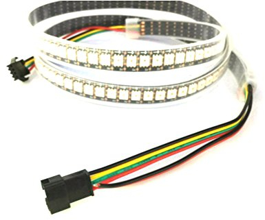 Rongda Smart Home 1M 144 Pixel/Leds APA102 Schwarz PCB DC5V Individuelle Adressierbare Farbe