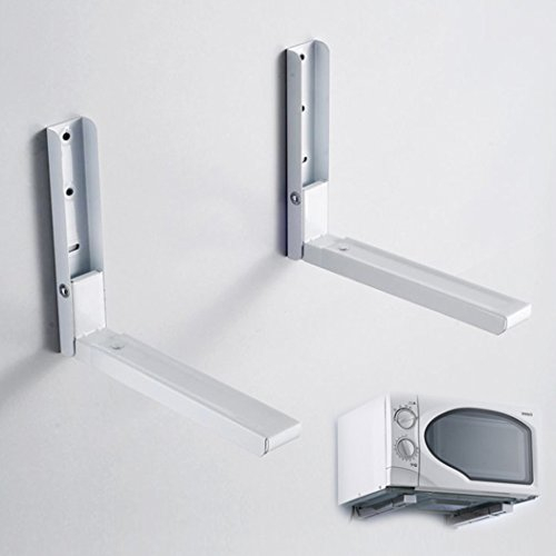 Ultrey Faltbare Mikrowellenhalter 40kg Mikrowellenhalterung Wand Mikrowelle Halterung Küchenregal aus Edelstahl (28.5-45.5cm)