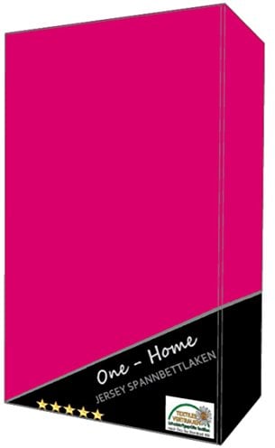one-home Spannbettlaken Spannbetttuch pink Magenta 140 x 200 cm - 160 x 200 cm Jersey