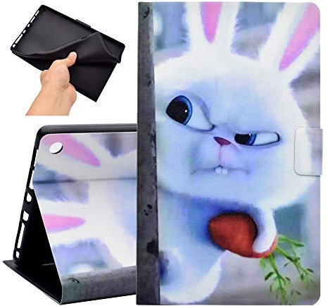 Funda para Tablet Kindle Fire HD 8 2016/2017/2018, Ligera Delgada Plegable con función de Encendido automático Ranuras para Tarjetas Funda para Amazon Fire HD 8 6ª/7ª /8ªgeneración, Conejo