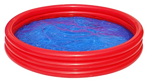 Best Sporting aufblasbarer Pool 'Uni' Planschbecken, 99 x 23 cm und 157 x 25 cm, Farbe rot und gelb (rot, 150 cm)
