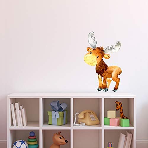 Sunnywall Wandtattoo Aufkleber Wandsticker Elch Hirsch Deer Kinderzimmer Dekoration Größe Größe 1