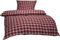 Bettwaesche-mit-Stil warme Fein-Flanell Winter Bettwäsche Toronto Landhaus Karo rot grün weiß kariert (80x80 cm Kissenbezug)