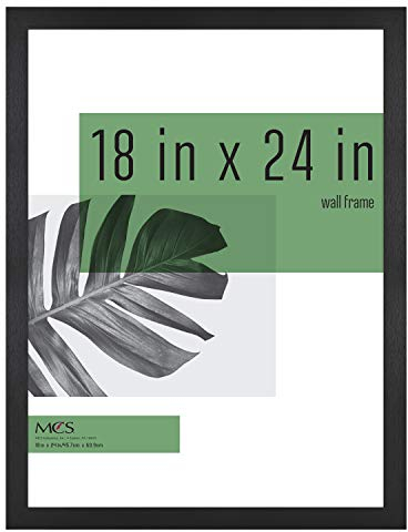 MCS Studio Gallery 46x61 cm Bilderrahmen Schwarze Holzmaserung, Vertikale und Horizontale Wandaufhängung, Großer Posterrahmen für Fotos, Poster, Kunst & Drucke (1er-Pack)