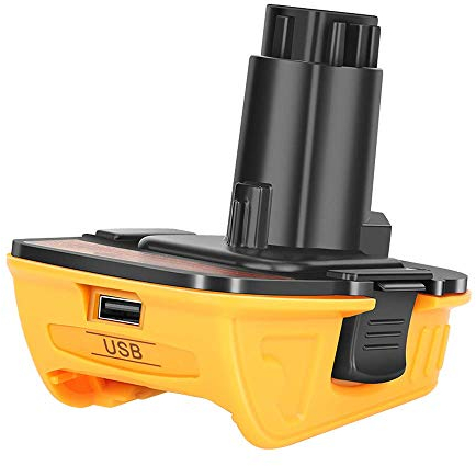 Replacement DCA1820 with USB Adapter Compatible with Dewalt 18V Tools, Convert Dewalt 20V Lithium Battery DCB204 DCB205 DCB206 DCB606 to Dewalt 18V NiCad NiMh Battery Tools