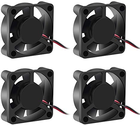 Dorhea 30x30x10mm 24V Fan DC Brushless Cooling Fan 3010 DC 24V Compatible with 3D Printer Extruder Hotend V6 V5 CPU Compatible with Arduino Humidifier 2Pin (4 PCS)
