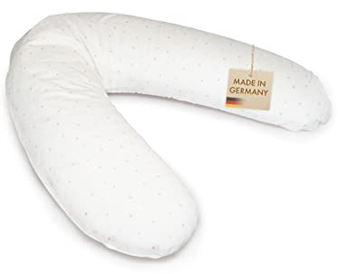 pic Bear Premium Stillkissen - hochwertiges Schwangerschaftskissen - anschmiegsames Lagerungskissen aus Baumwolle - schadstofffreies Seitenschläferkissen - 194 cm Premium - Punkte-bunt