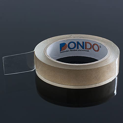 DonDo Dichtband Seal Glasklar selbstklebend Hochleistungs Dichtband transparent wasserdicht (25mm x 3m, transparent)