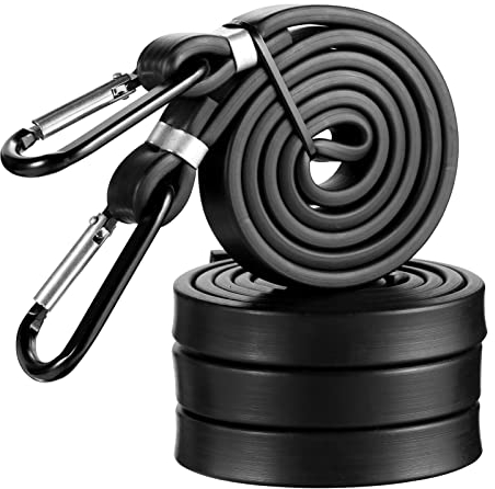 Spanngummi mit Karabinerhaken, 2pcs 100cm Gepäckspanner Spanngurte Expander mit Haken, UNOLIGA 100% Latex Befestigungsriemen für Fahrradträger Motorrad Auto Sonnensegel