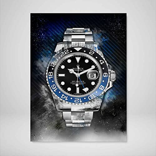 DEVICI Wandbilder – Rolex GMT-Master II Batman – Wandbilder Wohnzimmer, Büro, Bilder Leinwand, Poster & Kunstdrucke, Wanddekoration Wohnzimmer