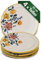Lashuma Lot de 4 assiettes plates multicolores pour fête des fleurs, grandes assiettes de service rondes de 25 cm de diamètre