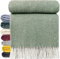 STTS International Wolldecke 100% Schurwolle Wohndecke in versch. Farben 140 x 200 cm Tagesdecke Schurwolldecke Woll-Plaid Tirol (Hellolive, 140 x 200 cm)