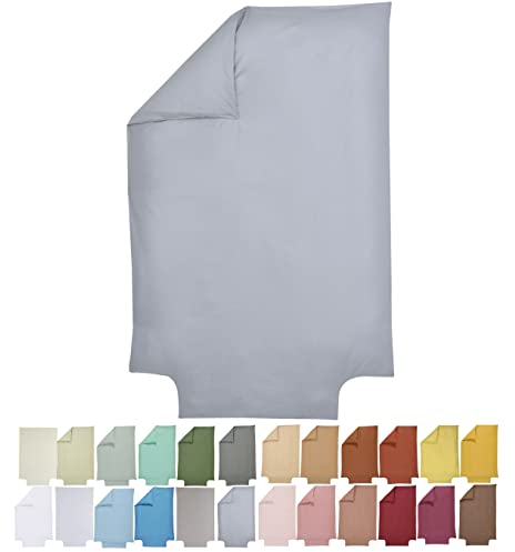 P'tit Basile - Baby Bettbezug 75x120 cm 80x120 cm mit Klappe für Kinderbetten - 100% Bio-Baumwolle - Dunkelgrau - Zertifiziert ohne Schadstoffe für Kinderbett 60x120 70x140 cm Babybett Wiege Korb