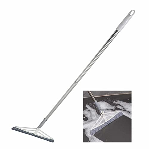 Escobilla para Suelo Barrer Extraíble - Escoba De Silicona Y PP, 90x35cm, con Manija, Cepillo Ducha Baño Cocina Azulejos Suelo Vidrio Ventana Espuma Agua Cabello De Limpieza