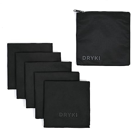 DRYKI Schweißabsorbierende Taschentücher – die originalen, schnell trocknenden Mikrofaser-Schweißlappen und Handtücher für Gesicht, Hände und Körper – perfekt für Fitnessstudio, Sport und Arbeit