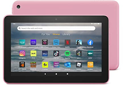 Fire 7 tablet, 7” display, 16 GB, latest model (2022 release), Rose without Ads