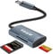 VANJA SD 4.0 Kartenleser, 312MB/s High-Speed UHS-II USB C Card Reader Micro SD Karten Adapter Aluminium kompatibel für MacBook Pro, iPad Pro, iPhone 16/15 Serie, Galaxy S24, Smartphone und mehr