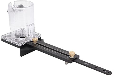 Weikeya Circle Cutter Trimming Guide, 2 Positioning Holes Router Circle Cutter Jig Wood Router Slotting Locator Milling Circle Slotting Base Appropriate Strength for Wood Processing