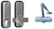 Extel - Verrou de porte Weca - fixation en applique, verrou autonome sur porte entre 33 et 60 cm & Bricard 6100107 Ferme-Porte à bras compas force 2 à 4 (80kg), Technologie Pignon Crémaillère, Argent