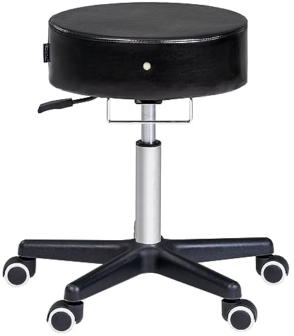 Master Massage Costco Rollhocker Drehhocker Arbeitshocker Praxishocker Kosmetikhocker Hocker-Schwarz