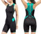 Santic Triathlonanzug für Damen, Einteiler, ärmellos, Tri-Anzug, gepolstert, schnelltrocknend, Abnehmen, für Laufen, Schwimmen, Radfahren, Schwarz-Grün, XL