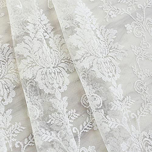 MANQILE Tenda per finestre in Stile Europeo Bianco per Soggiorno, Camera da Letto, Studio, Tulle, zanzariera in Pizzo Principessa
