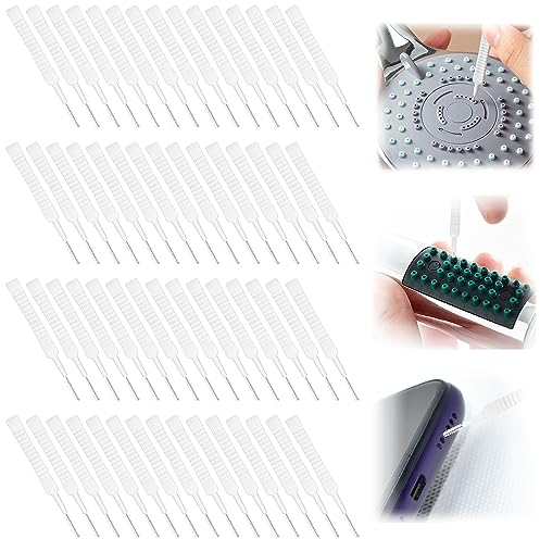 Brosse de Nettoyage pour Pommeau de Douche 60 Pièces Anti-encrassement Petite Brosse Multifonctionnel Petit Trou Outils de Nettoyage pour Téléphone écouteurs
