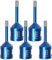 5x pack Pulsar High Performance 6mm (M14) Angle Grinder Diamond Tile Dry Drill Bit for Porcelain Ceramics and Natural Stone