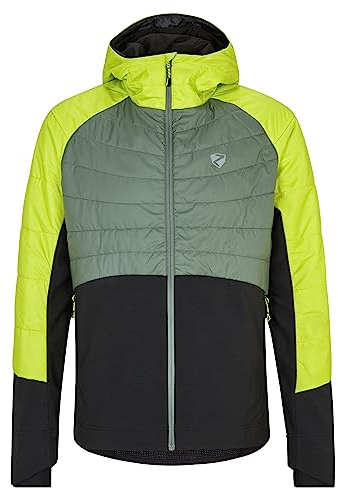 Ziener Herren NAKOS Hybrid-/Aktiv-Jacke | atmungsaktiv, winddicht, Wolle, bitter lemon.green mud, 54