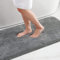 Homaxy Badezimmerteppich rutschfest Waschbar Badematte Weich Flauschig Badteppich Shaggy Hochflor Mikrofaser Badvorleger – 51 x 76 cm, Grau