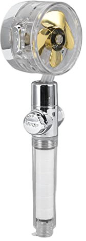 TITA-DONG Soffione Doccia a Elica, Soffione Doccia Vortex Hydro Jet, Soffione Doccia Rotante a 360°, Soffione Turbo, Soffione Doccia Ad Alta Pressione con Interruttore Pausa e Filtro per Bagno