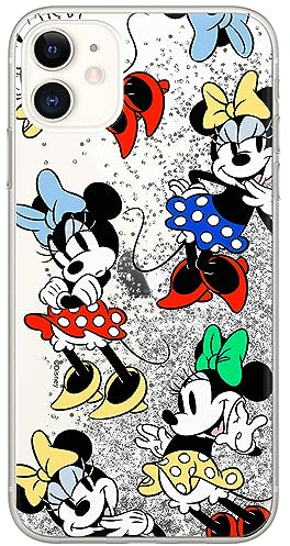ERT GROUP mobile phone case for Apple Iphone 11 original and officially Licensed Disney pattern Minnie 076 optimally adapted to the mobile phone, with glitter overflow effect