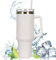 40oz Mug Isotherme, Thermos Café avec Poignée et Paille Tasse Café Acier, Inoxydable Tasse Isotherme Voyage Double Isolée Sous Vide Couvercle, Tasse de Voyage Isotherme, Double Isolée Tasse Isotherme