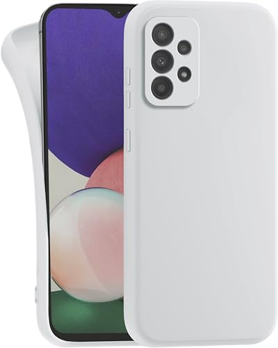 MyGadget Hülle kompatibel mit Samsung Galaxy A72 - robuste Handyhülle TPU Case Slim Silikonhülle - Back Cover Kratzfest Schutzhülle - Matt Weiß