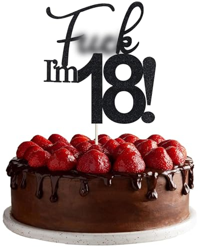 VIKY® Tortendeko 18 Geburtstag Junge Mädchen, 18 Geburtstag Deko Tortenaufsätze, Cake Topper Geburtstag, Glitter Tortendeko Geburtstag 18, 18th Birthday Kuchendeko, 18 Geburtstag Party Kuchen Deko