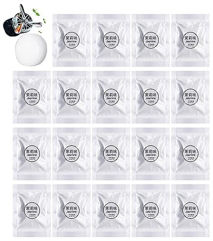 Abbdbd 20-Pack Car Air Freshener Replacement, Air Vent Clip Refills, Jasmine Fragrance