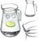 KADAX Pichet en verre robuste de 1,3 l - Avec bec verseur et poignée pratique - Carafe en verre pour boissons froides, jus, lait, thé glacé - Transparent (ourson)