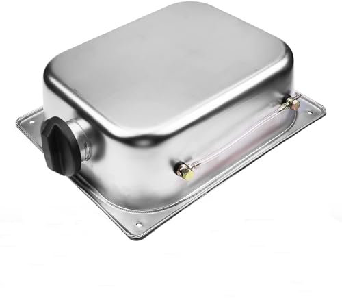 Inscrip Edelstahl Kraftstofftank, 8L Fassungsvermögen Edelstahl-Benzin-Kraftstofftank, 8 Liter Benzin Treibstoff Tank, Dieselheizung Öltank für Webasto/Eberspacher Standheizung, Ersatzteile