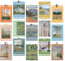 A ART·ZONE Monet Wandkunst-Collage-Set, Poster für Zimmer (15 Stück, 10 x 14 cm), abstrakte Landschaftsgemälde, bunte Wandkunst, ästhetische Bilder, Kunstdrucke für Wanddekoration