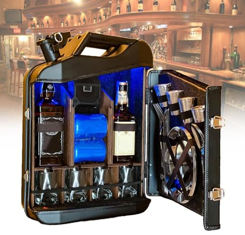 POCDOKYZ Gastank-Bar im Schrank, Champagner-Minibar mit 20-Liter-Eimer, personalisierte Gastank-Bar, kompakte Weinaufbewahrung und Eingangsdekor,A
