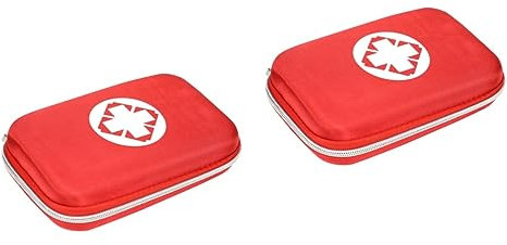 Parliky 2stücke Eva Tragbare Erste-hilfe-tasche Für Outdoor-aktivitäten Rote Und Aufbewahrungstasche Für Auto Camping Und Alltag